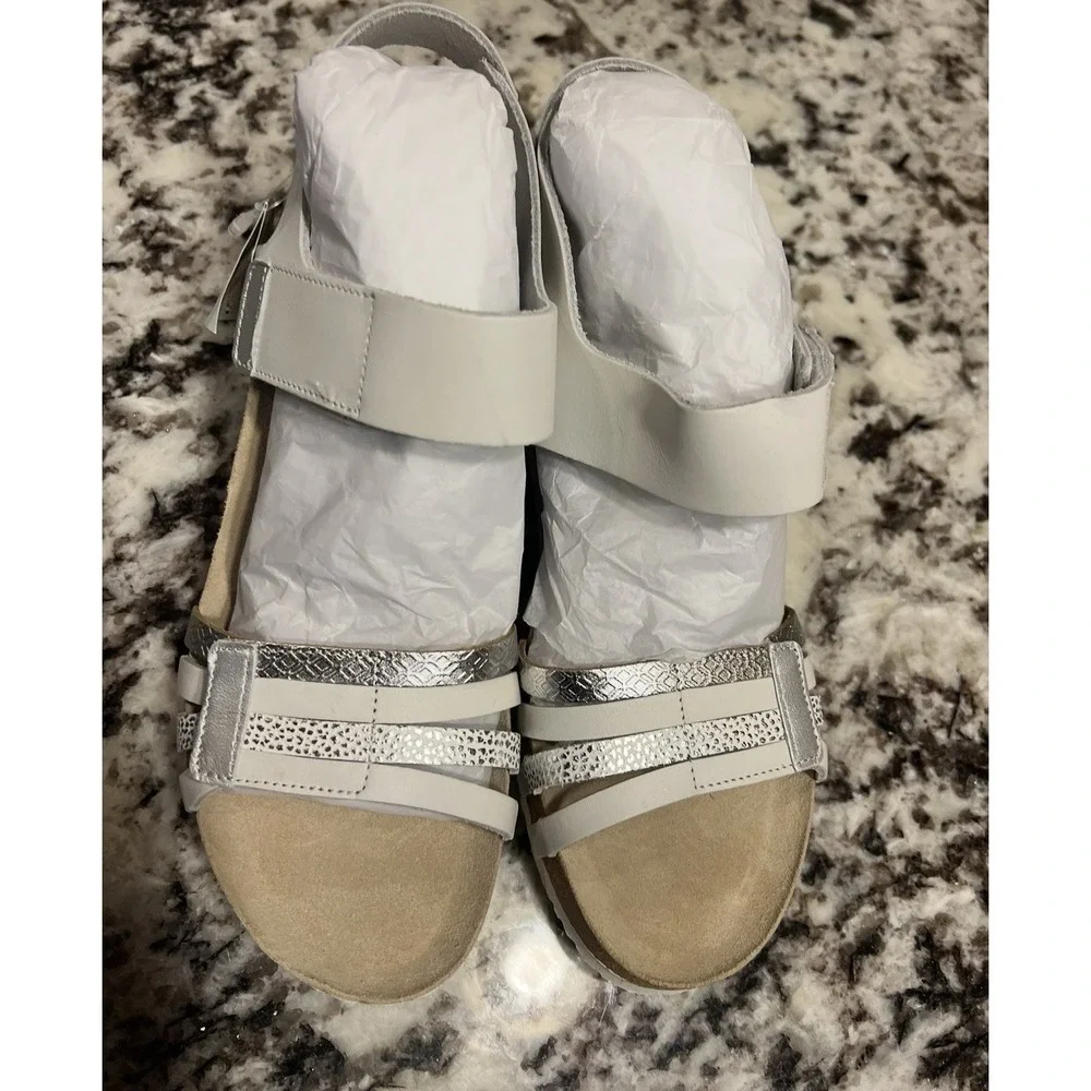 LUCIA‎ LMMSSA60 WOMEN SHOE SIZE 9M (40) WHITE LEATHER SLINGBACK BY MEPHISTO